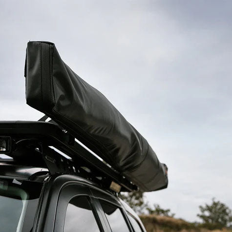 Clevershade 270 Deluxe Awning in black for passenger side, ideal for outdoor shade, does not include mount kit.