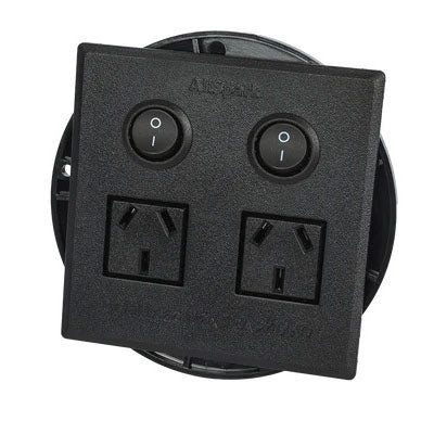 AllSpark 2 Outlet Flush Mount Power Board - Plug & Play GPO for Easy Installation and Reliable Power Supply