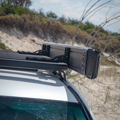 Clevershade 270 Deluxe Awning in black for passenger side, ideal for outdoor shade, does not include mount kit.