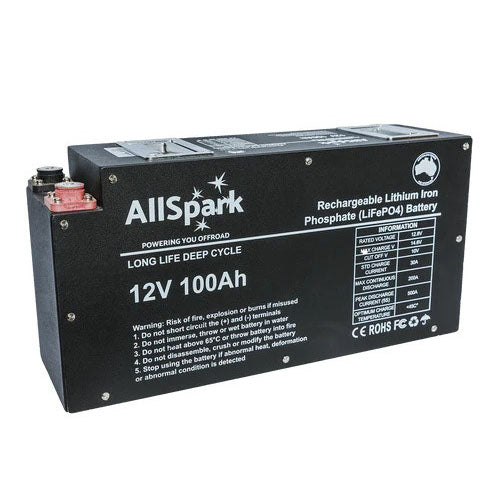 Offroad Living Slimline 12V 100Ah Gen 2 lithium battery for efficient off-road and camping power.